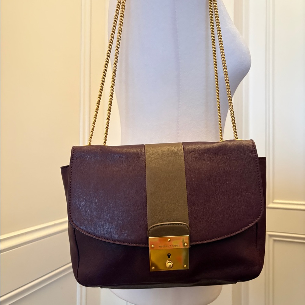 Marc Jacobs Leather Purple and Grey Adjustable shoulder crossbody bag